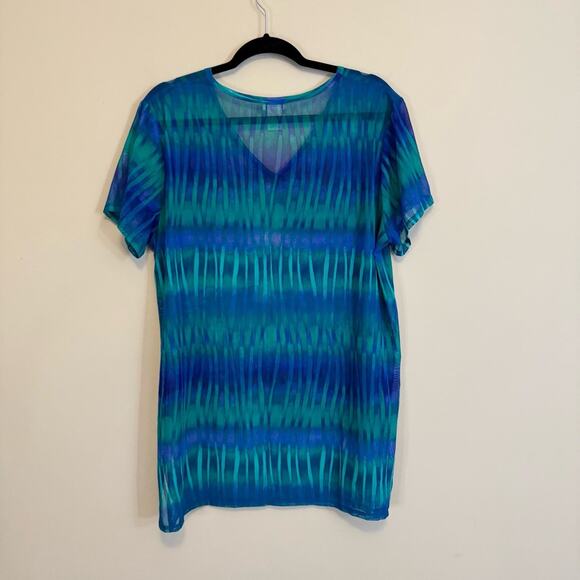 La Blanca Swimsuit Cover Up Blue Medium - Picture 2 of 5